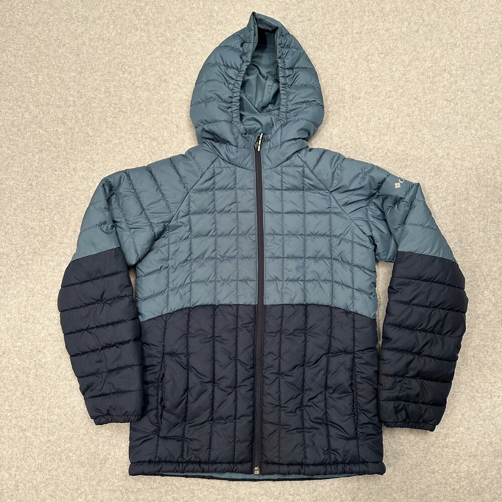Columbia Girls Large 14-16 Blue Quilted Down Jacket Insulated Coat